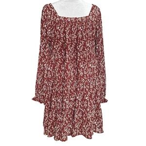Hayden Los Angeles Ditsy Floral Puff Sleeve Square Neck Boho  Dress. Size Medium